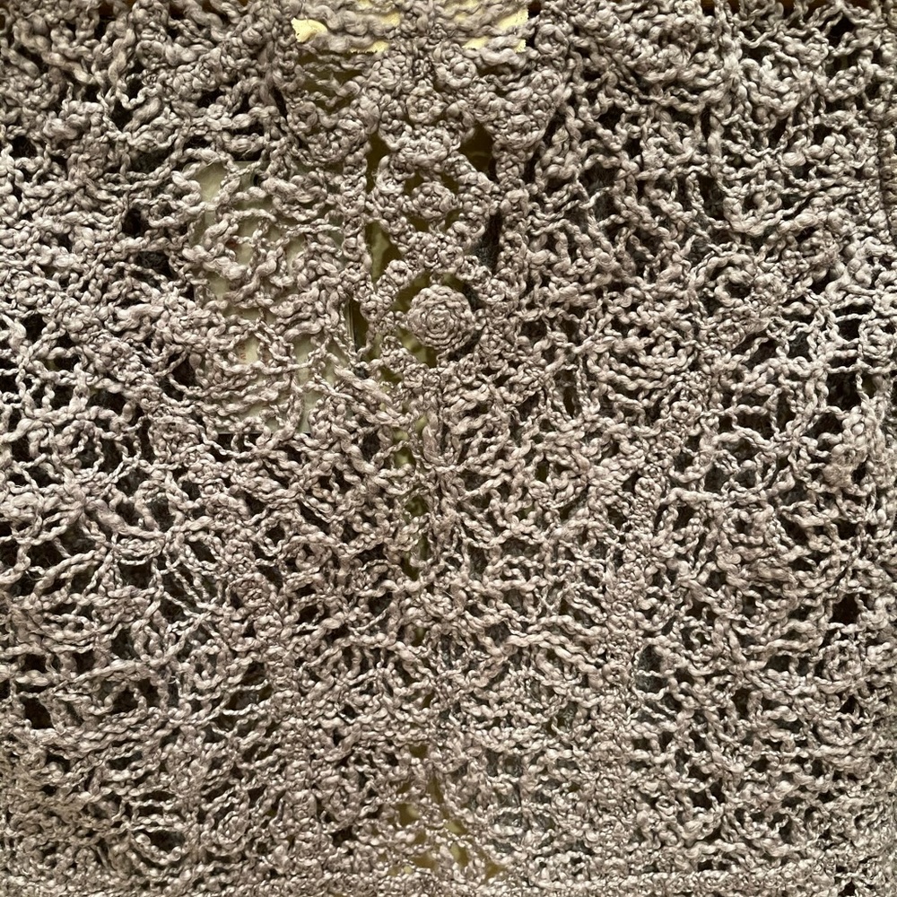 Anthropologie S crochet grey bolero sweater (New) - Picture 4 of 12